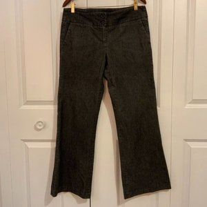 Sandro Sportswear Grey Wide Leg Cotton Blend Trousers Size 10